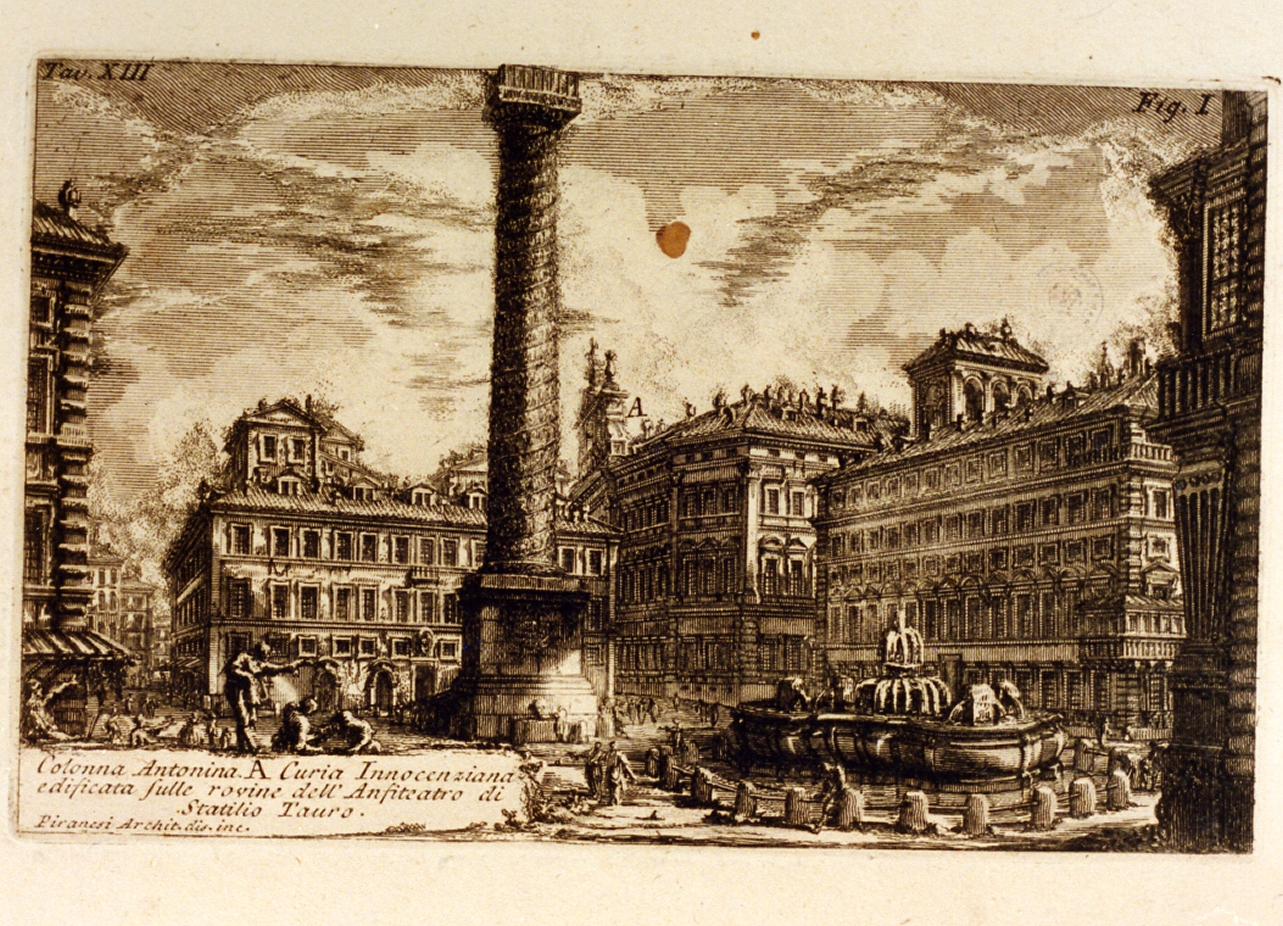 veduta di Roma (stampa tagliata) di Piranesi Giovanni Battista (sec. XVIII)