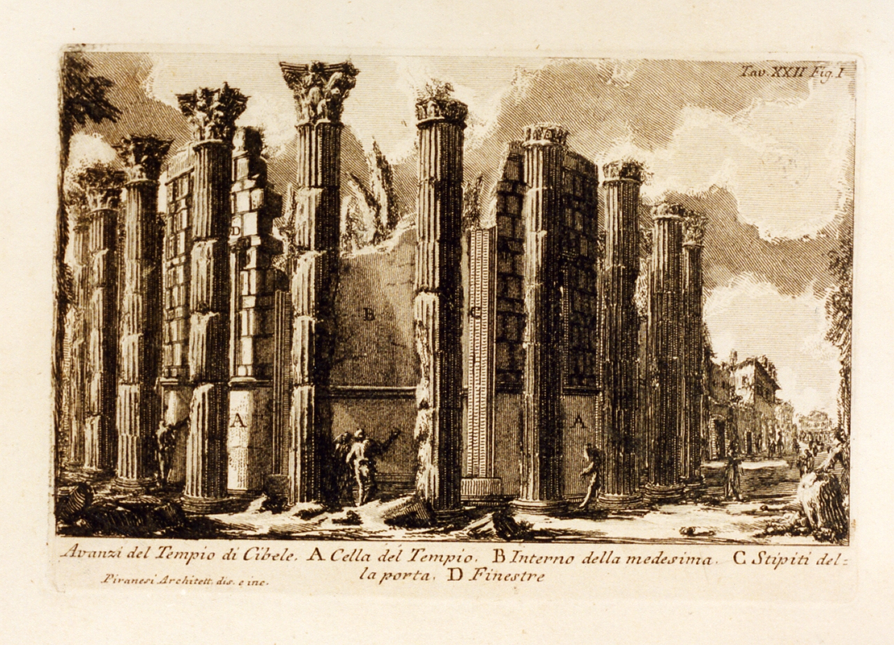 antichità romane (stampa tagliata) di Piranesi Giovanni Battista (sec. XVIII)