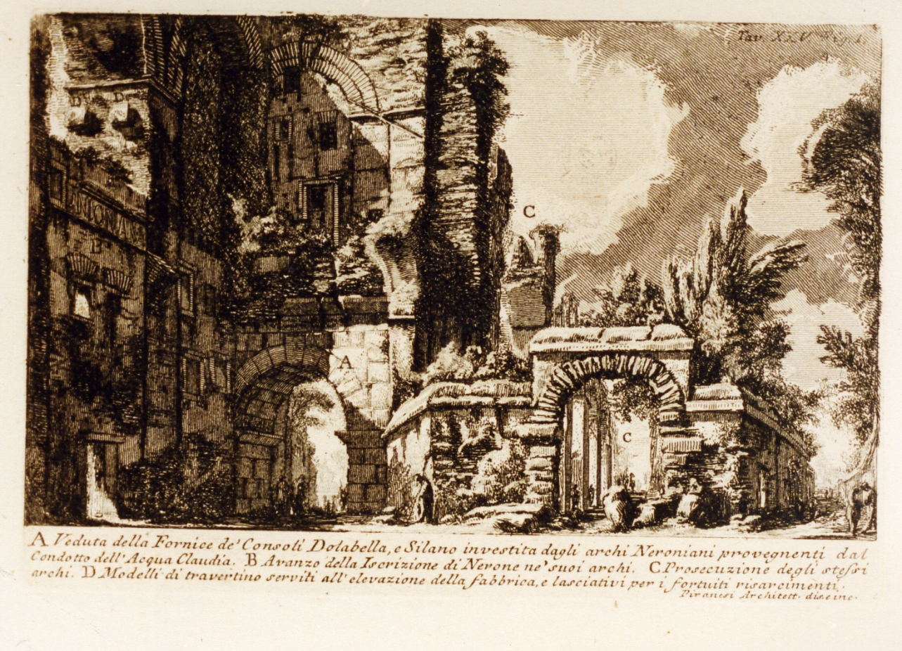 antichità romane (stampa tagliata) di Piranesi Giovanni Battista (sec. XVIII)