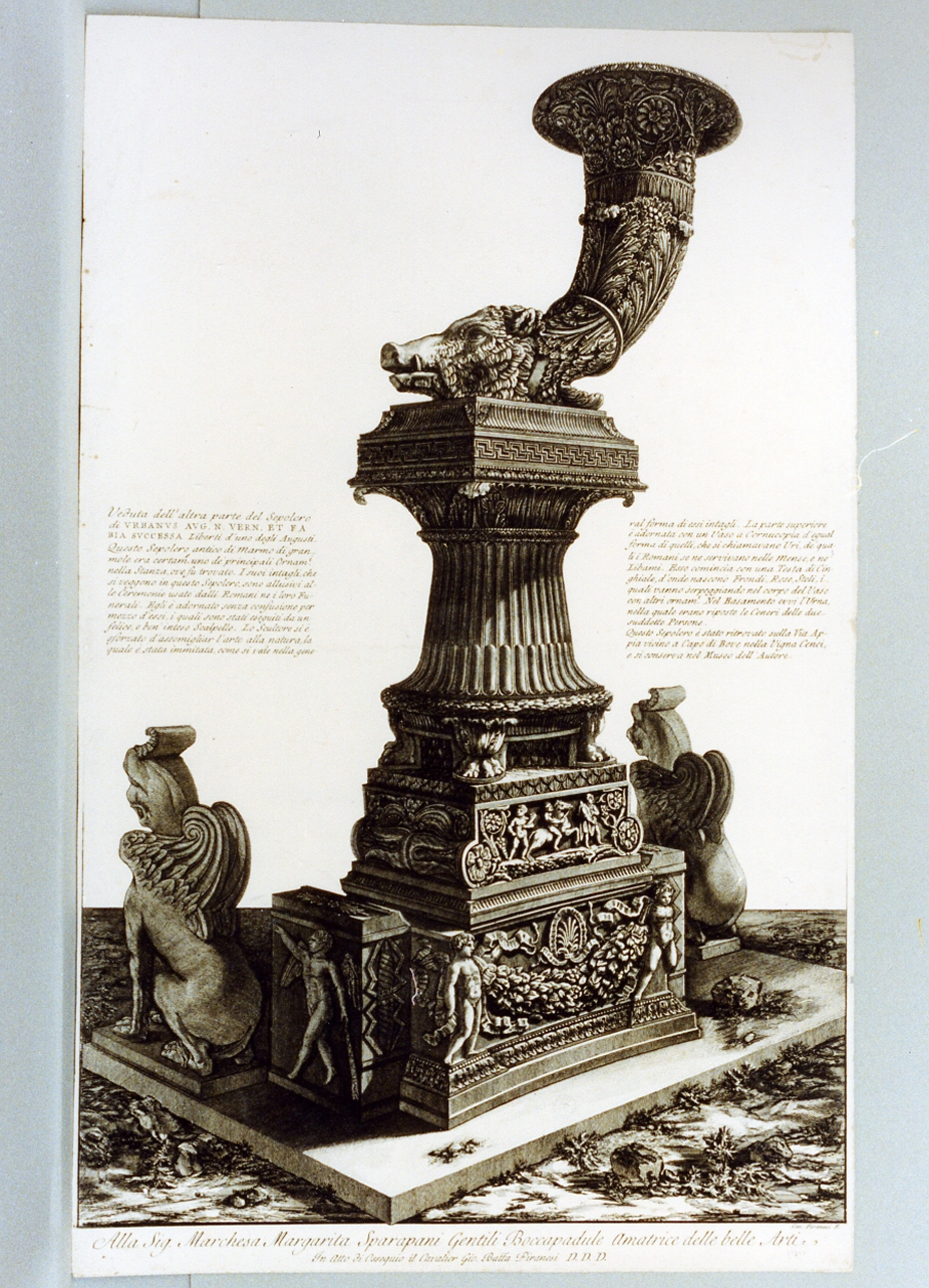 sepolcro (stampa) di Piranesi Giovanni Battista (sec. XVIII)