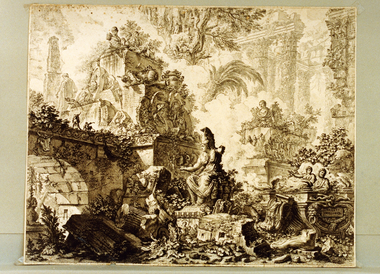 paesaggio fantastico (stampa) di Piranesi Giovanni Battista (sec. XVIII)
