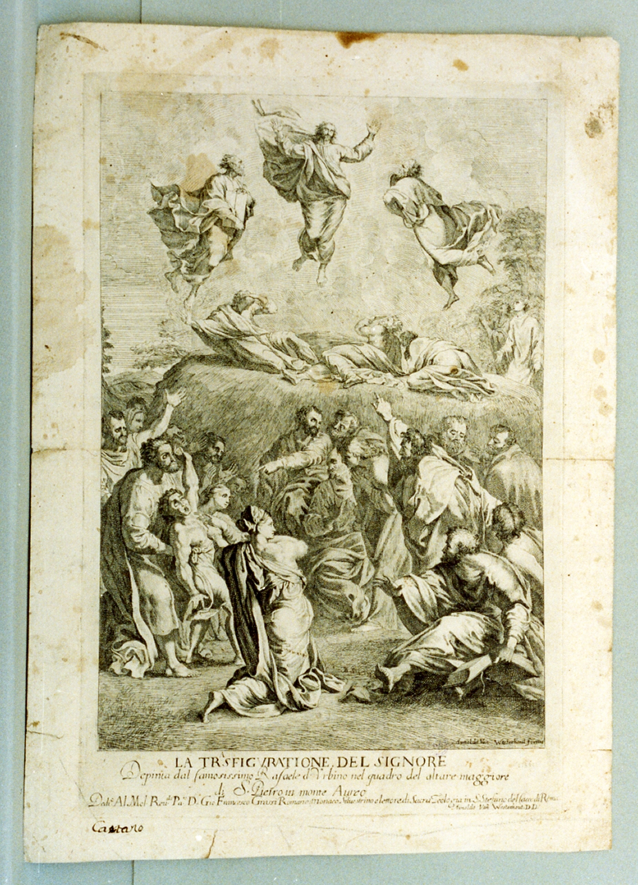 trasfigurazione (stampa tagliata) di Van Westerhout Arnold (secc. XVII/ XVIII)