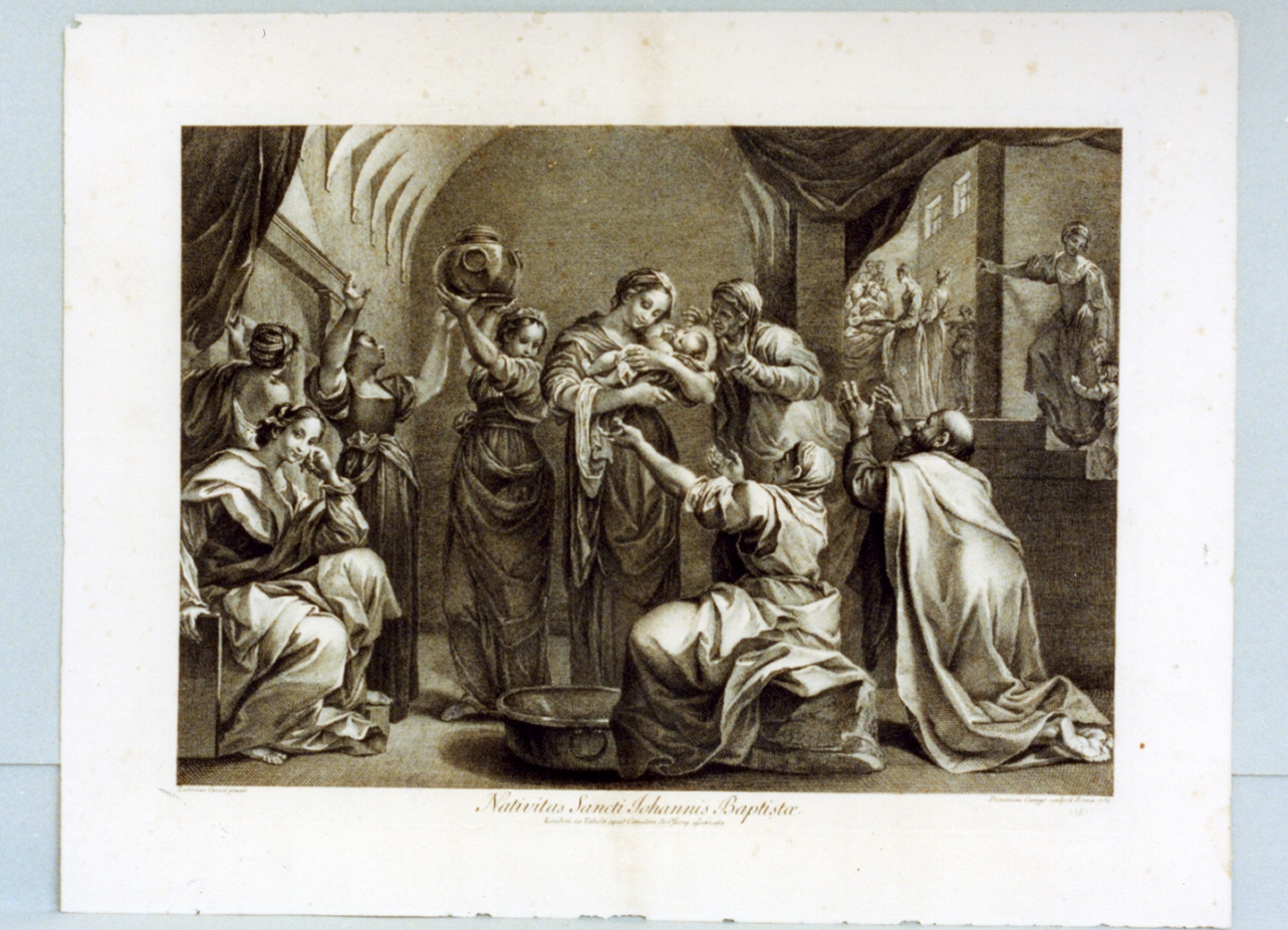 nascita di San Giovanni Battista (stampa) di Cunego Domenico (sec. XVIII)