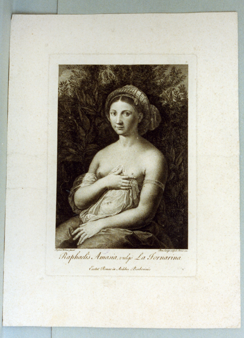 ritratto di donna (stampa) di Cunego Domenico (sec. XVIII)