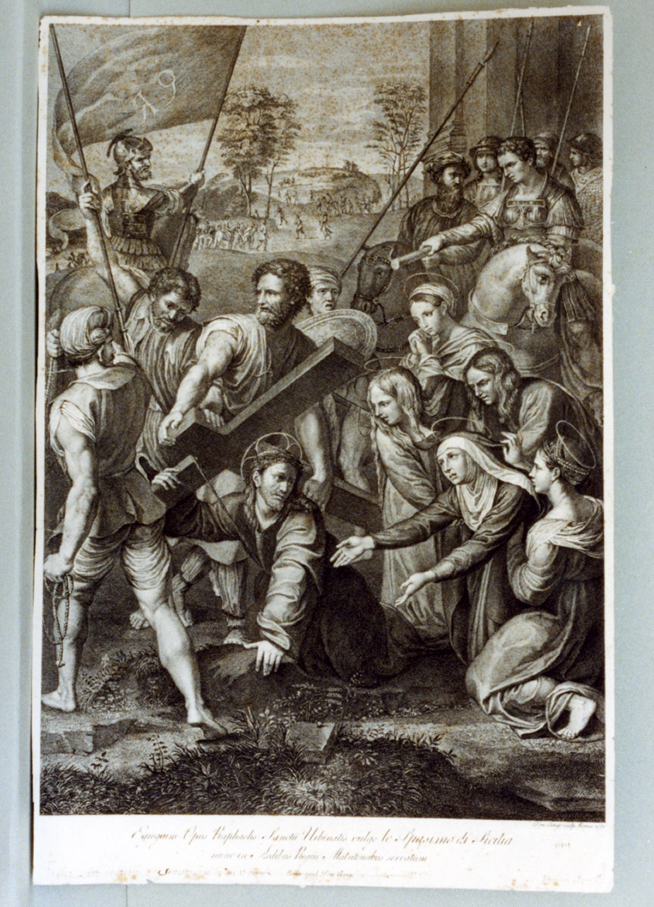 Cristo cade sotto la croce (stampa) di Cunego Domenico (sec. XVIII)