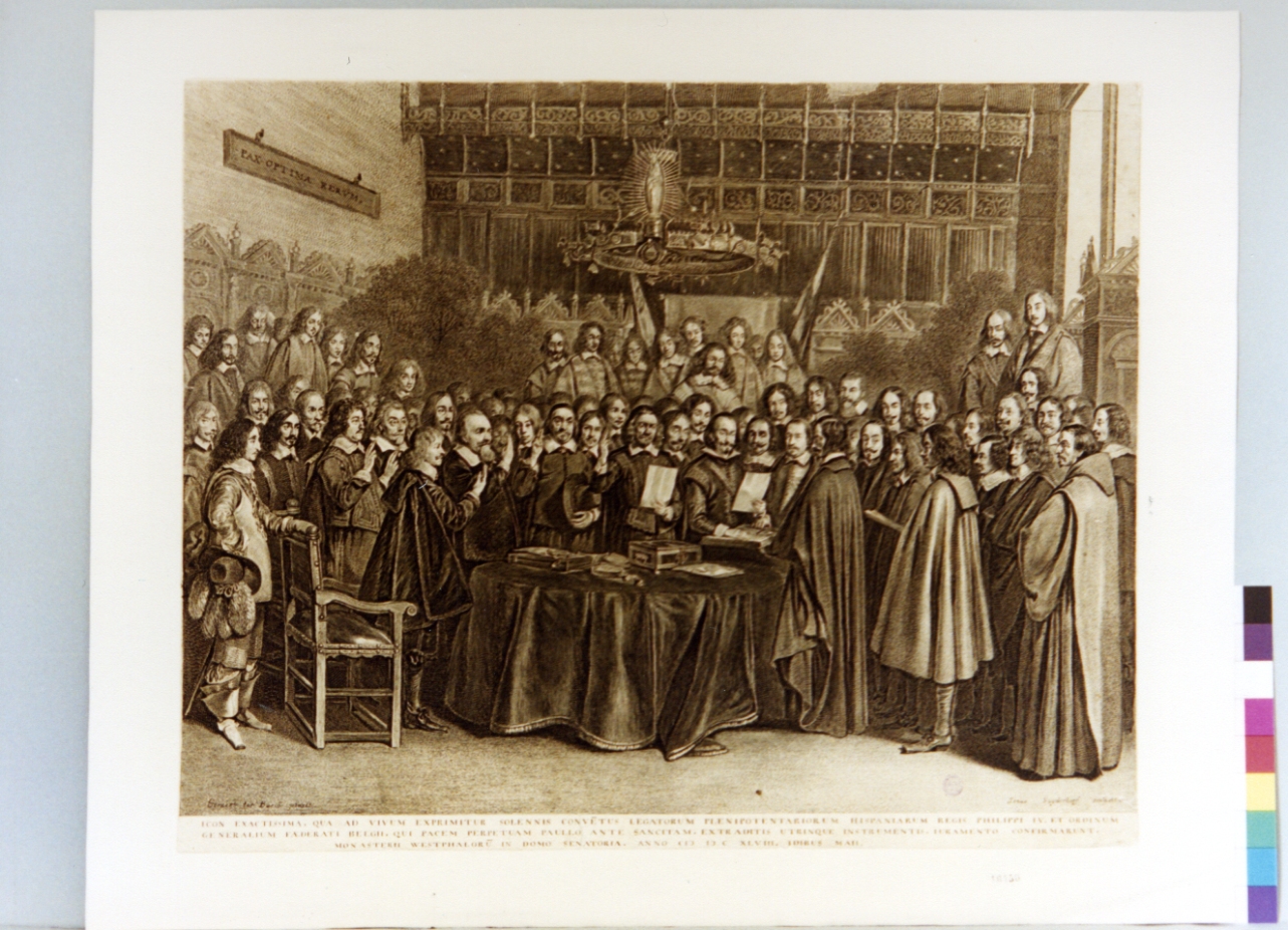 congresso per la pace a Westfalia (stampa) di Suyderhoef Jonas (sec. XVII)