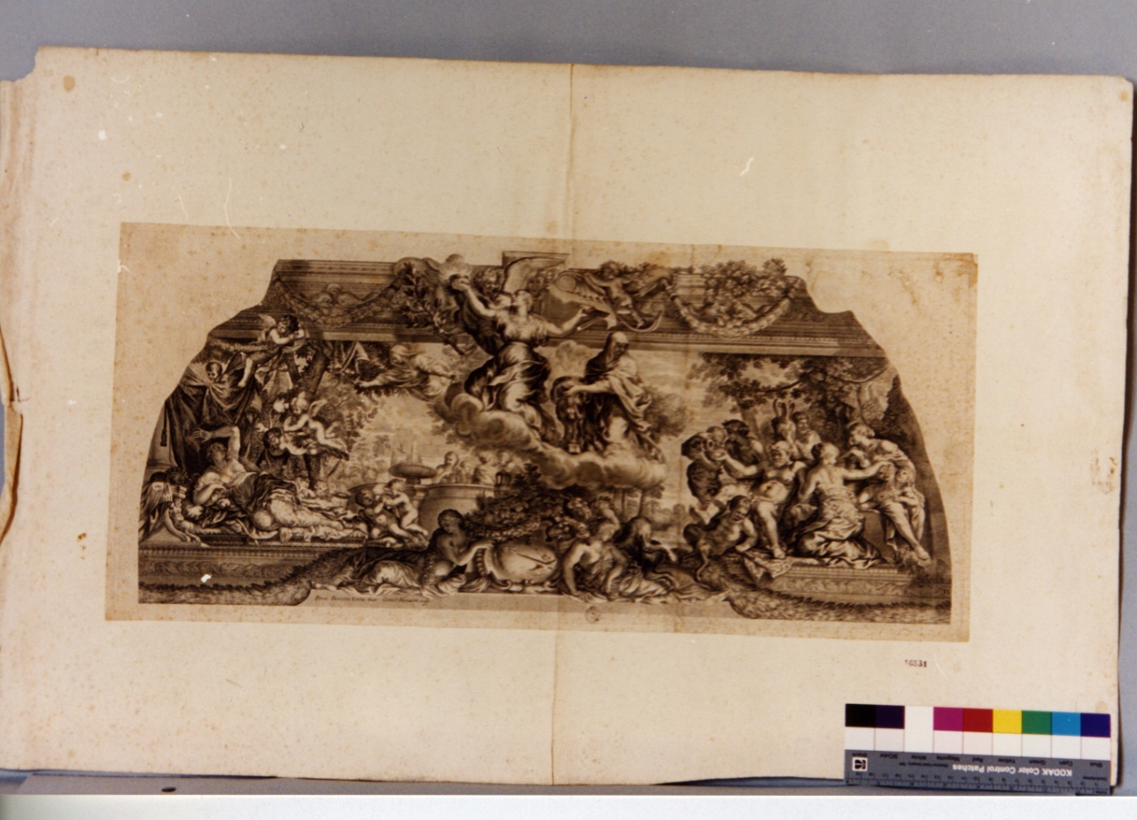 trionfo di Bacco e Arianna (stampa tagliata) di Bloemaert Cornelis il Giovane (sec. XVII)