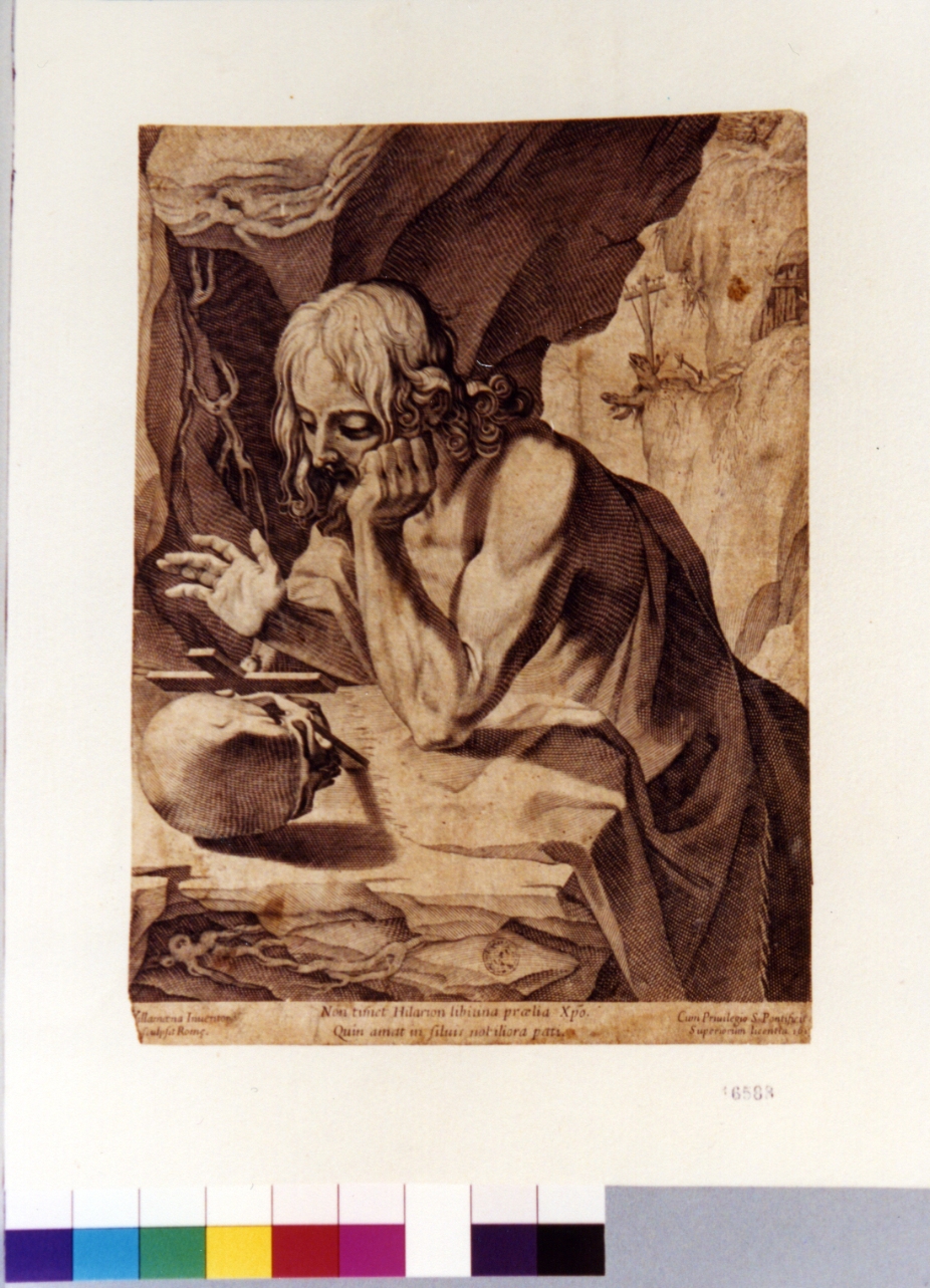 Sant'Ilarione (stampa) di Villamena Francesco (sec. XVII)