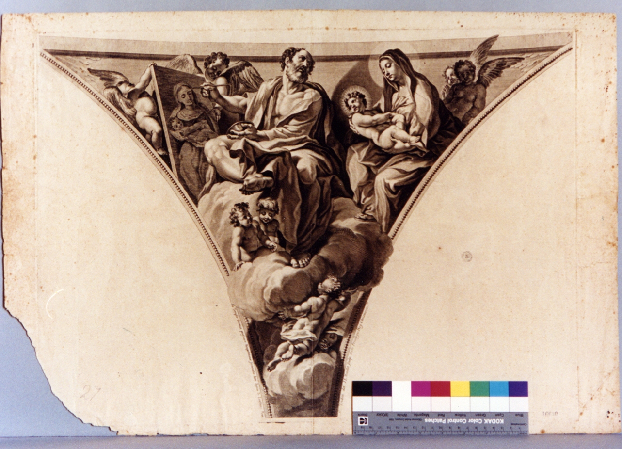 San Luca ritrae la Madonna (stampa) di Roullet Jean Louis (sec. XVII)