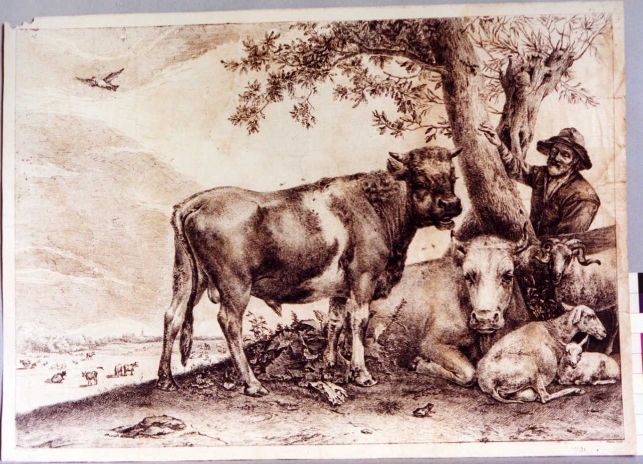 scena campestre (stampa) di Denon Dominique Vivant (secc. XVIII/ XIX)