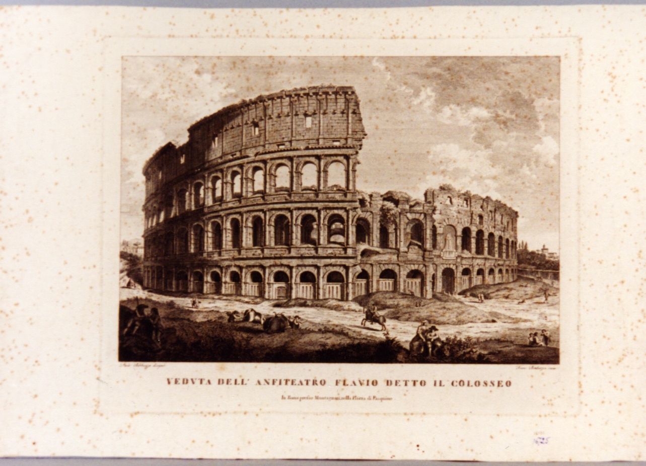 veduta del Colosseo (stampa) di Barbazza Francesco (secc. XVIII/ XIX)