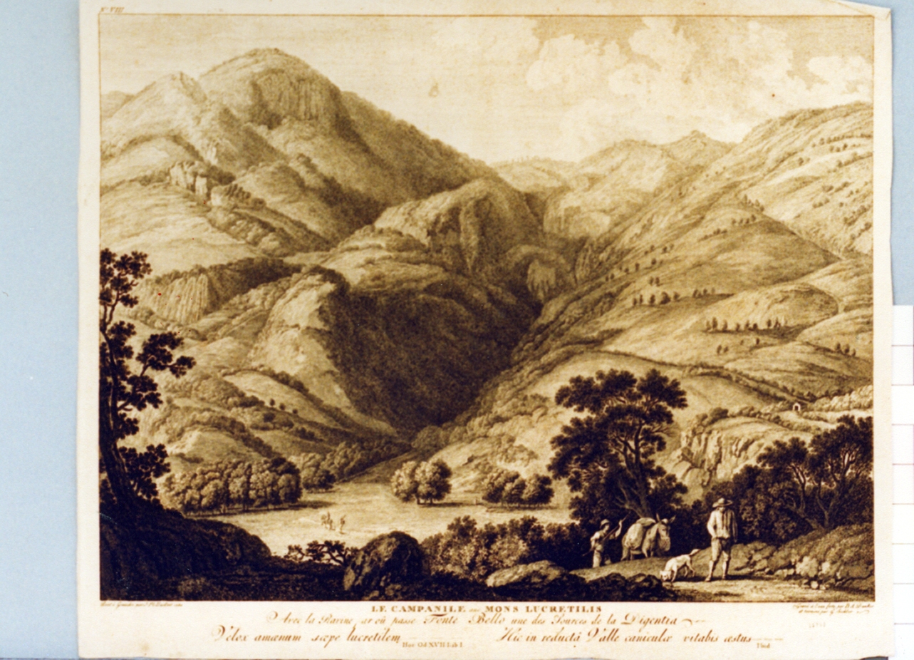 paesaggio montano (stampa) di Eichler Mathias Gottfried, Dunker Balthasar Anton (secc. XVIII/ XIX)