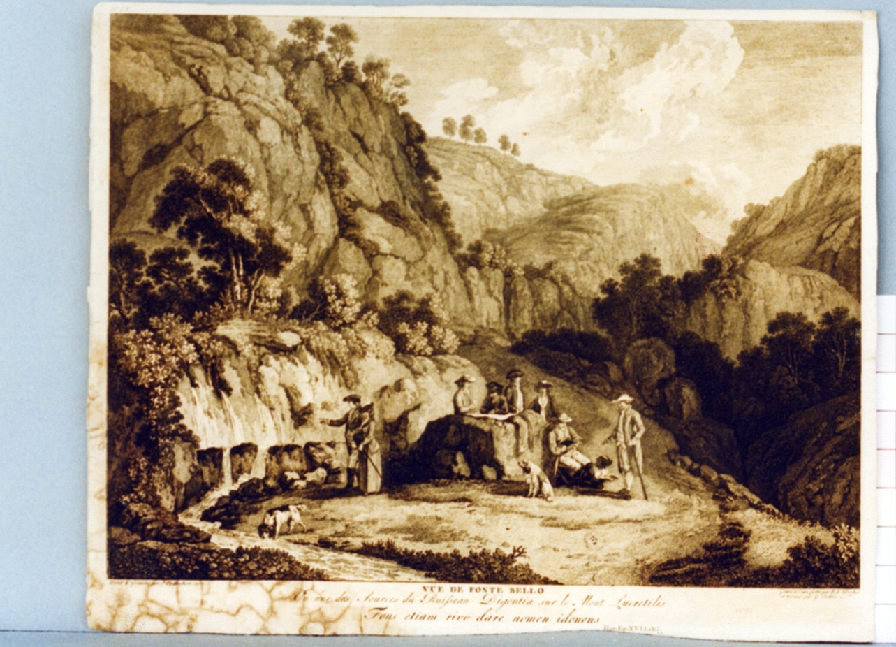 paesaggio montano (stampa) di Eichler Mathias Gottfried, Hackert Philipp, Dunker Balthasar Anton (secc. XVIII/ XIX)
