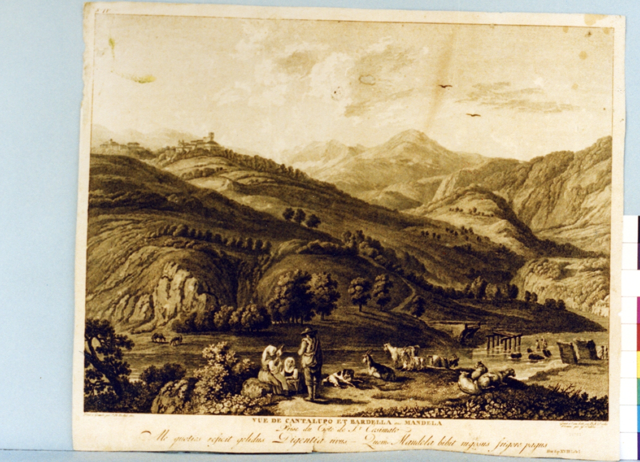 paesaggio fluviale (stampa) di Hackert Philipp, Dunker Balthasar Anton, Eichler Mathias Gottfried (secc. XVIII/ XIX)