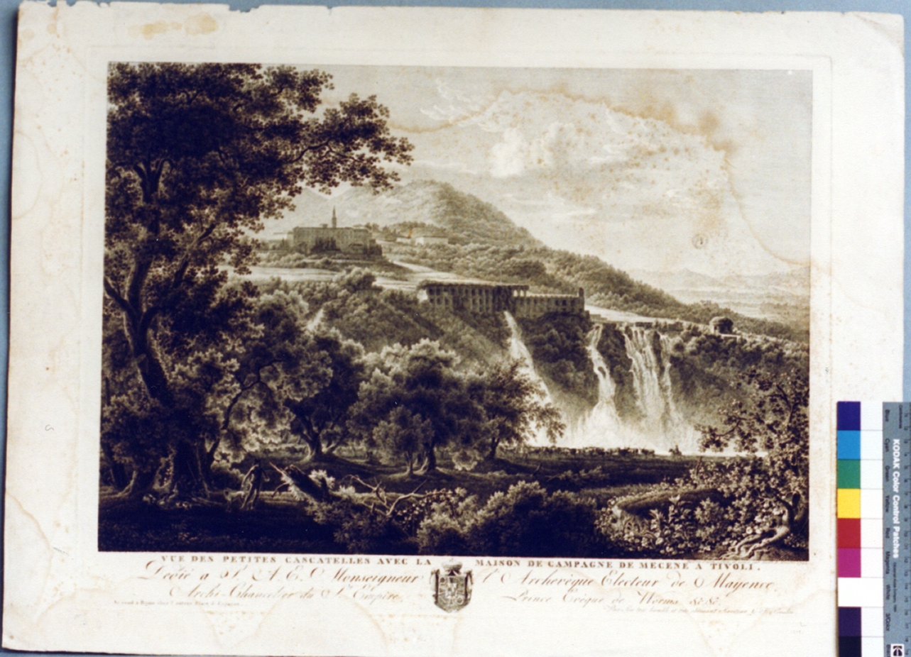 paesaggio con architetture (stampa) di Gmelin Wilhelm Friedrich (sec. XVIII)