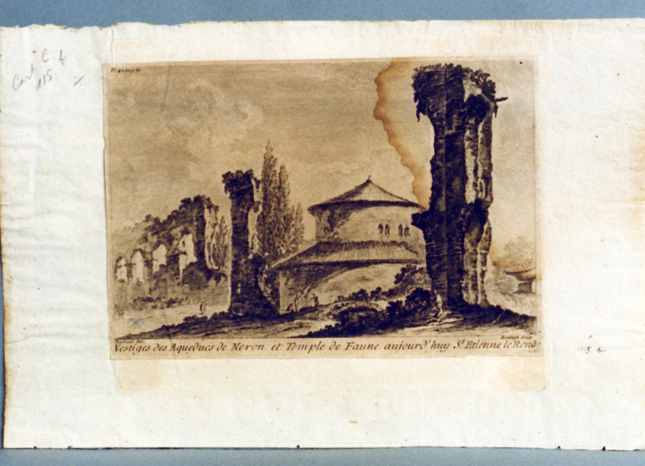 paesaggio con rovine (stampa) di Barbault Jean, Montagu Domenico (sec. XVIII)