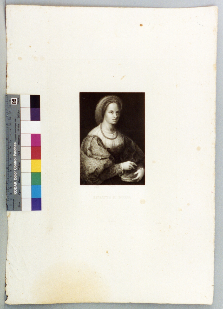 ritratto di donna (stampa) di Ferrari Nunzio, Calzi Achille (sec. XIX)