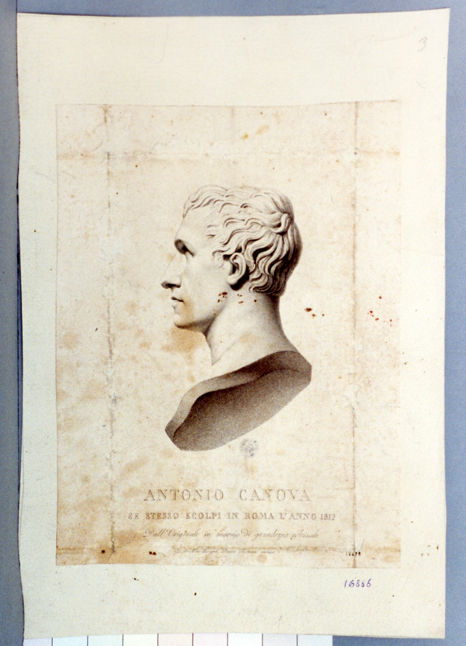 busto ritratto d'uomo (stampa) di Fontana Pietro, Demin Giovanni (sec. XIX)