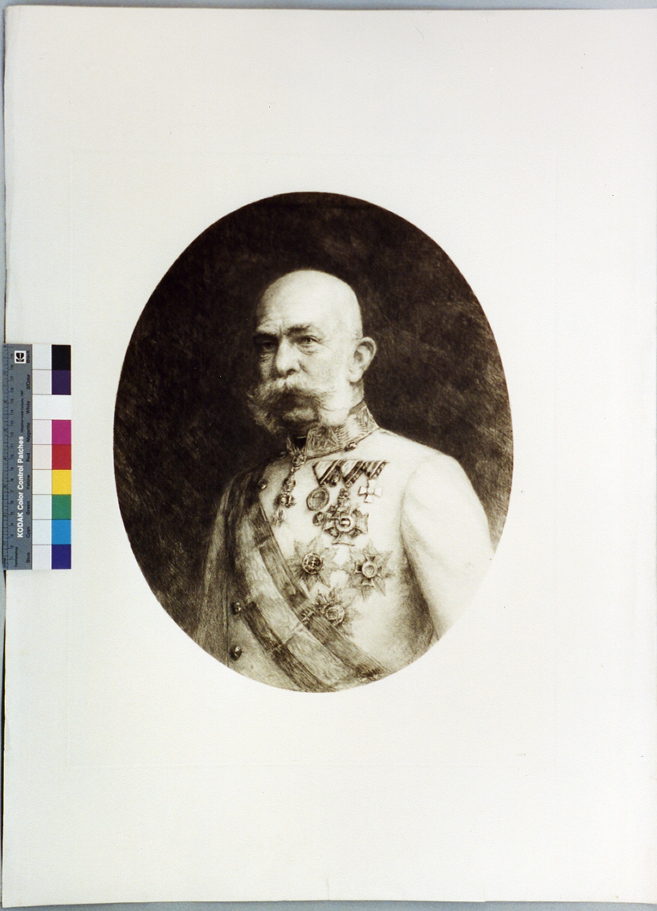 ritratto dell'imperatore Francesco Giuseppe (stampa) - ambito italiano (secc. XIX/ XX)