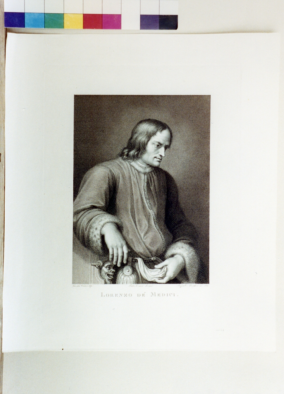 ritratto d'uomo (stampa tagliata) di Ermini Pietro, Morghen Raffaello (sec. XIX)