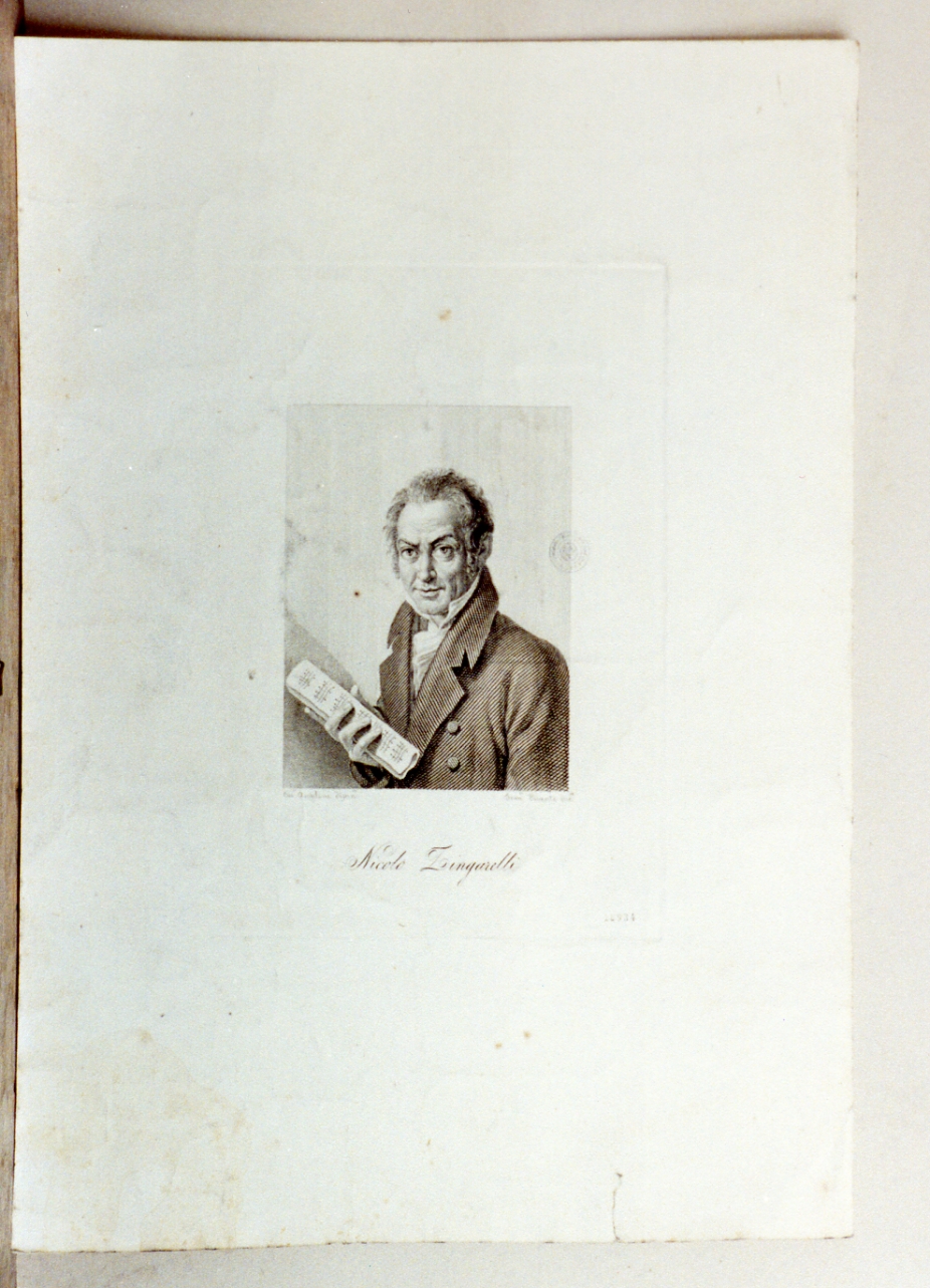 ritratto d'uomo (stampa tagliata) di Pisante Francesco (sec. XIX)