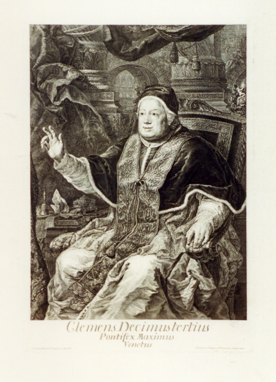 ritratto di papa Clemente XIII (stampa) di Cunego Domenico (sec. XVIII)