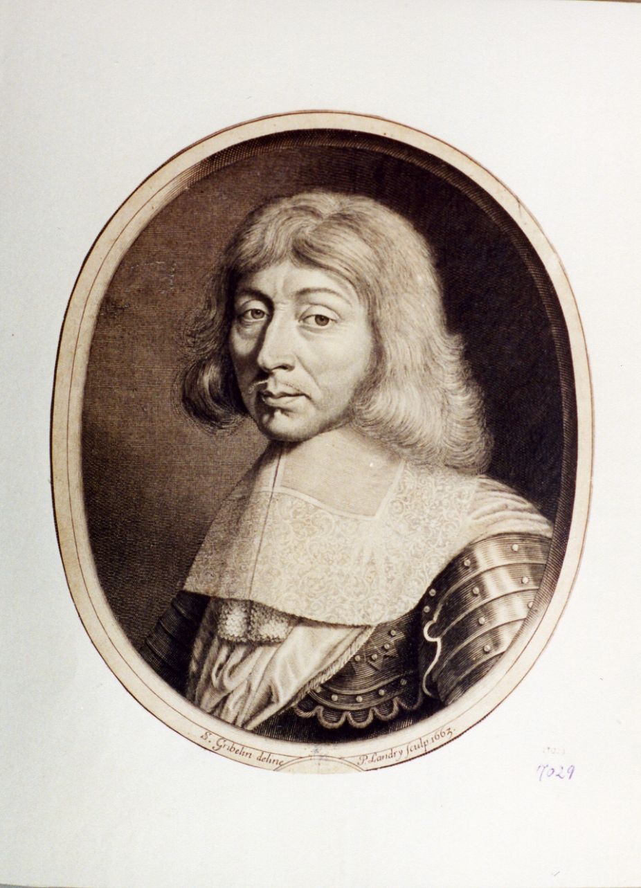 ritratto d'uomo (stampa) di Landry Pierre, Gribelin Simon (sec. XVII)