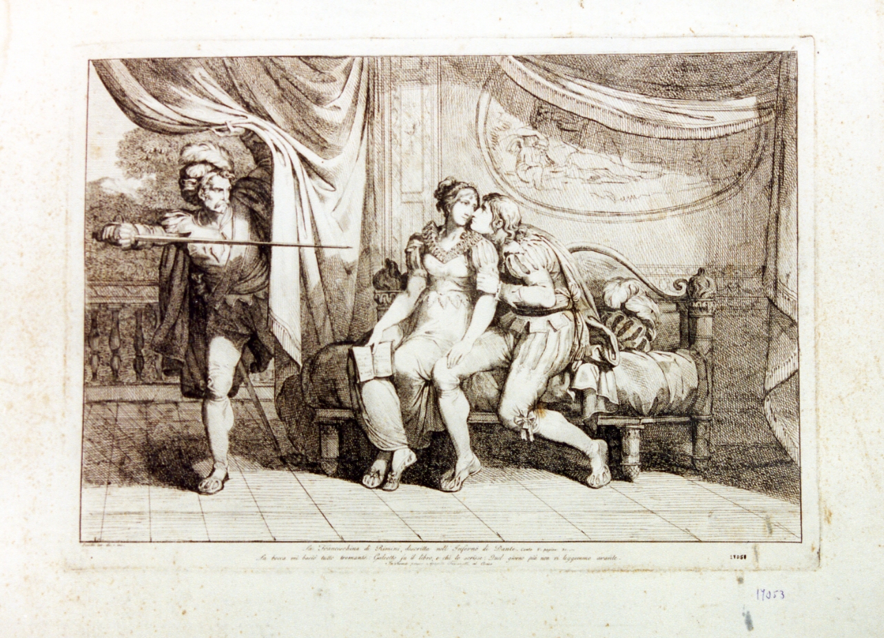 Paolo e Francesca (stampa) di Pinelli Bartolomeo (secc. XVIII/ XIX)