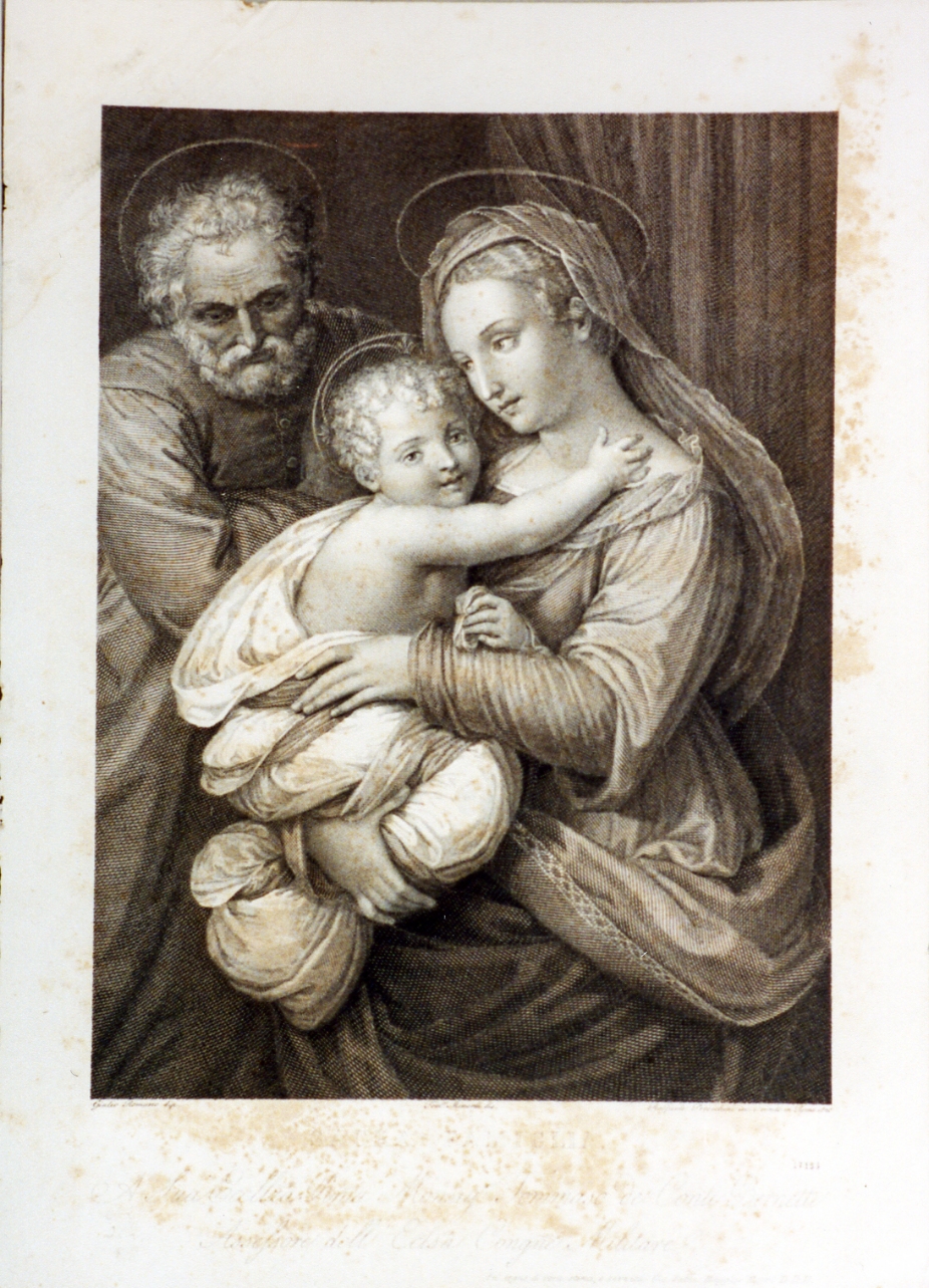 Sacra Famiglia (stampa) di Minardi Tommaso, Persichini Raffaello (sec. XIX)