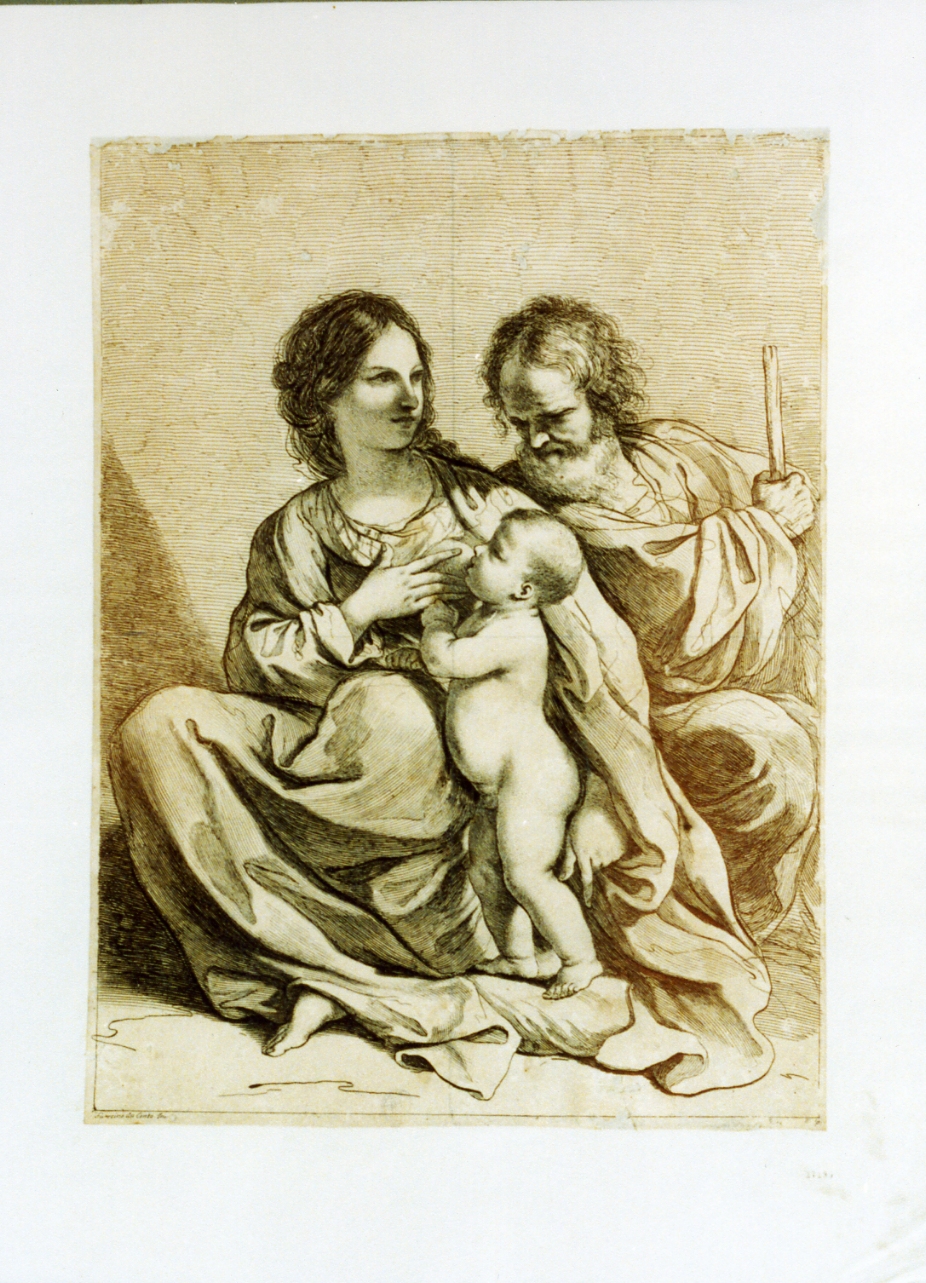 Sacra Famiglia (stampa a colori) di Bartolozzi Francesco (secc. XVIII/ XIX)
