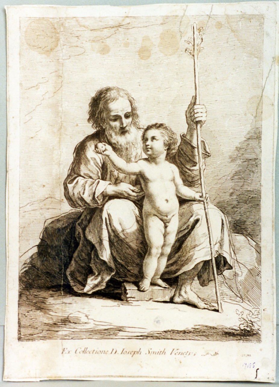 San Giuseppe e Gesù Bambino (stampa) di Bartolozzi Francesco (secc. XVIII/ XIX)