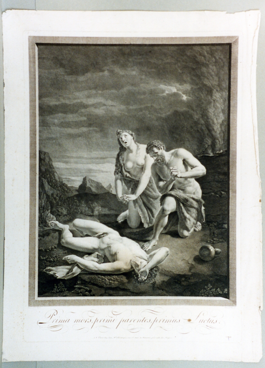 morte di Abele (stampa) di Porporati Carlo Antonio, Van der Werff Adriaan (secc. XVIII/ XIX)