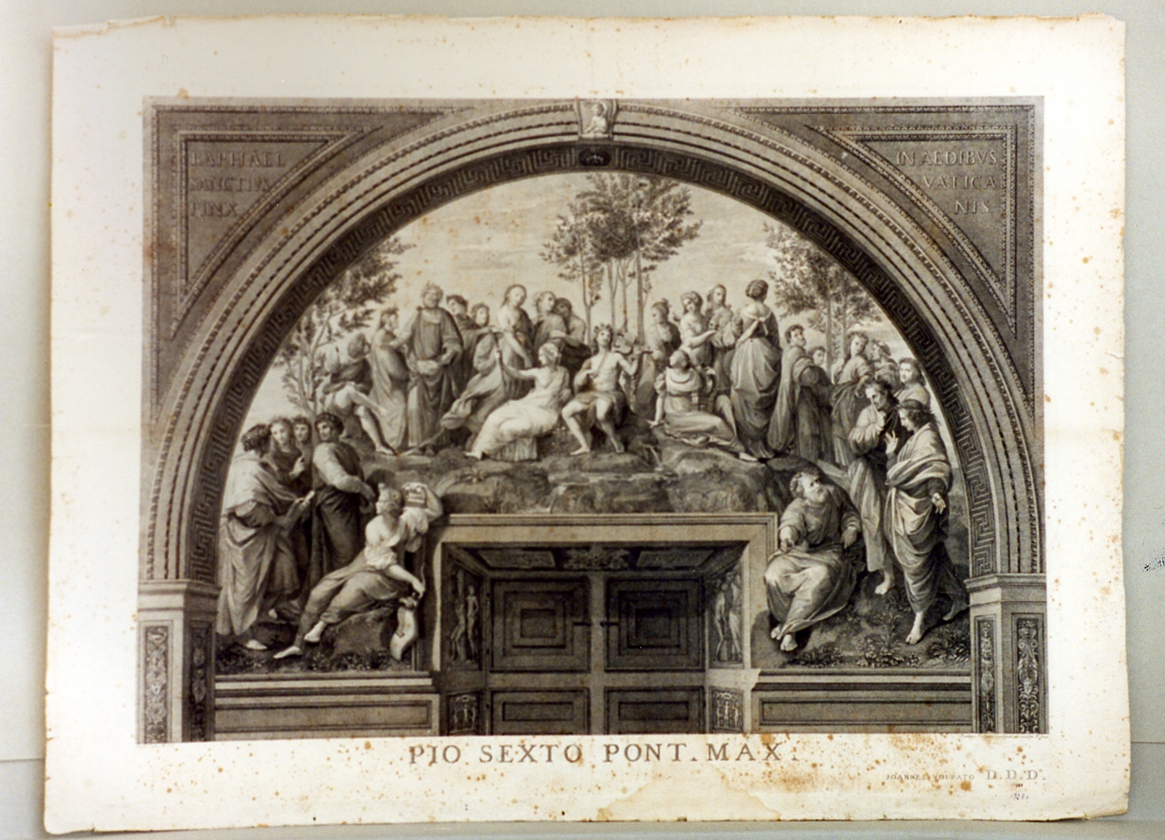 Parnaso (stampa tagliata) di Volpato Giovanni, Tofanelli Stefano (secc. XVIII/ XIX)