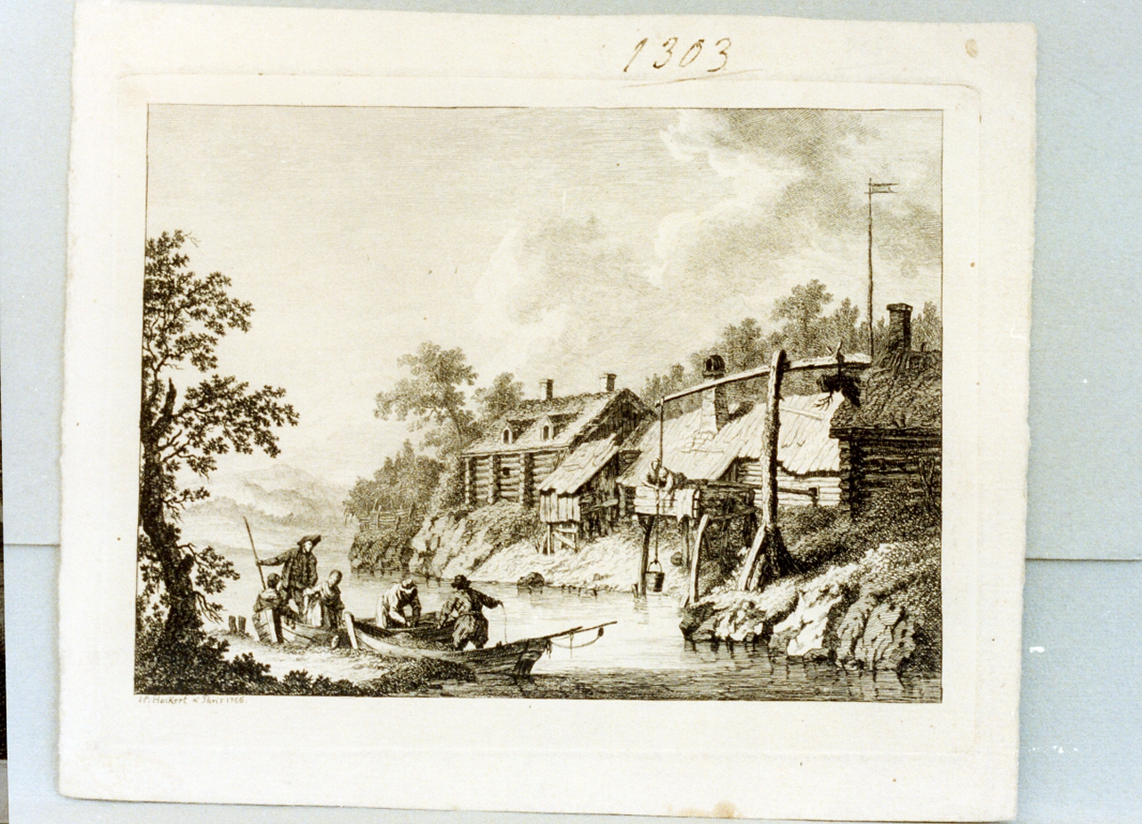 paesaggio rurale (stampa) di Hackert Philipp (sec. XVIII)