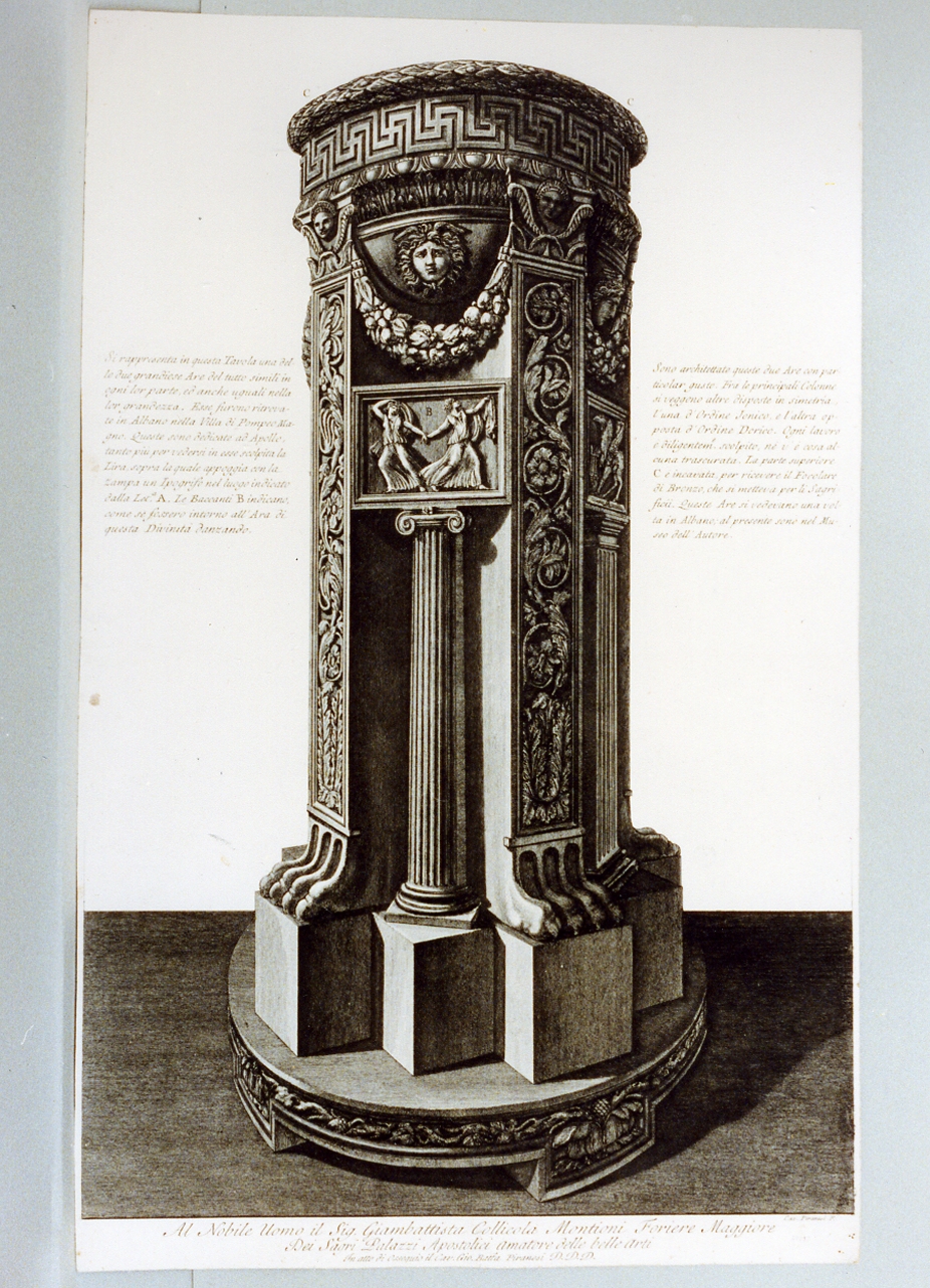 ara (stampa) di Piranesi Giovanni Battista (sec. XVIII)