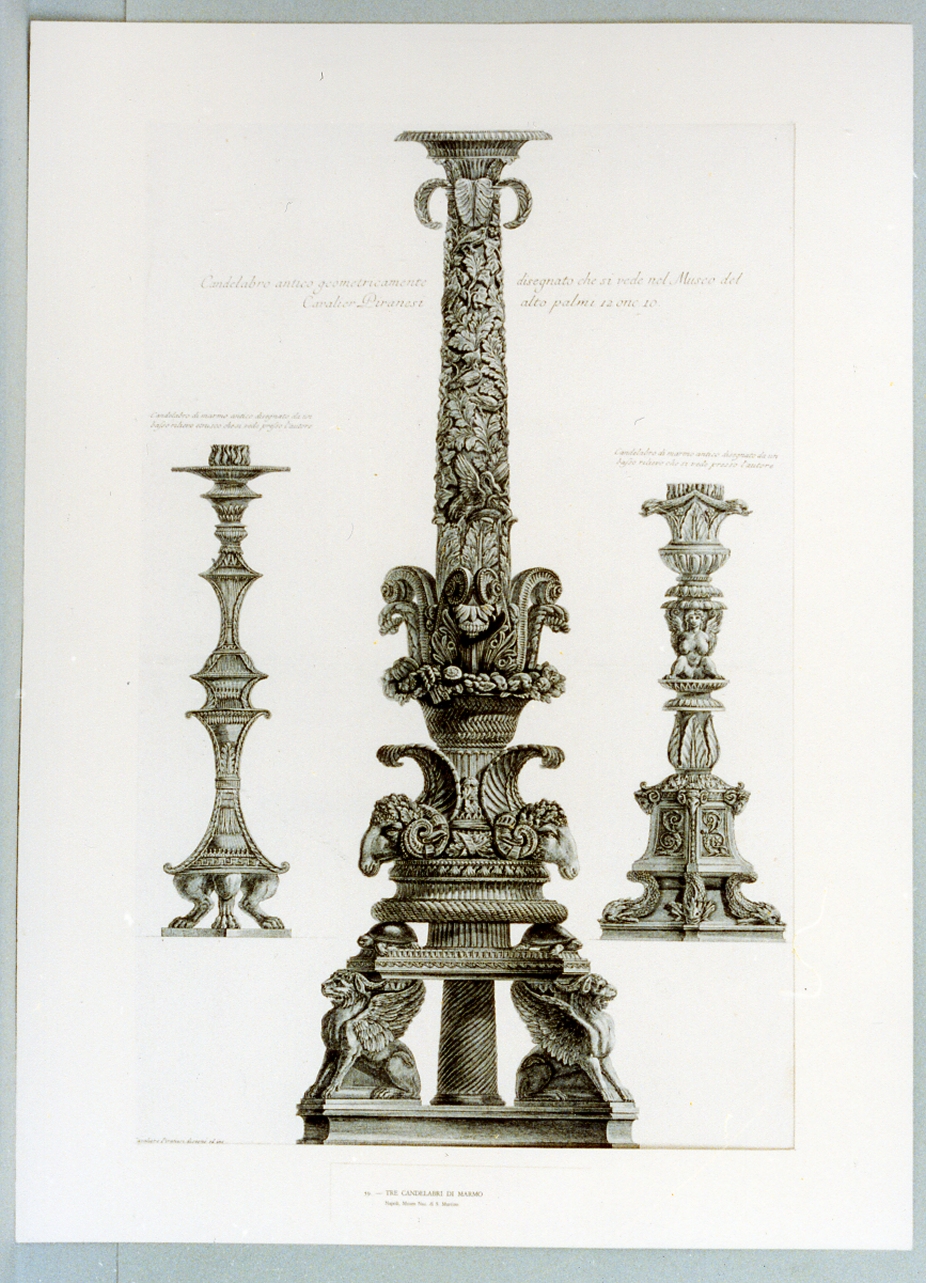 candelabre (stampa) di Piranesi Giovanni Battista (sec. XVIII)