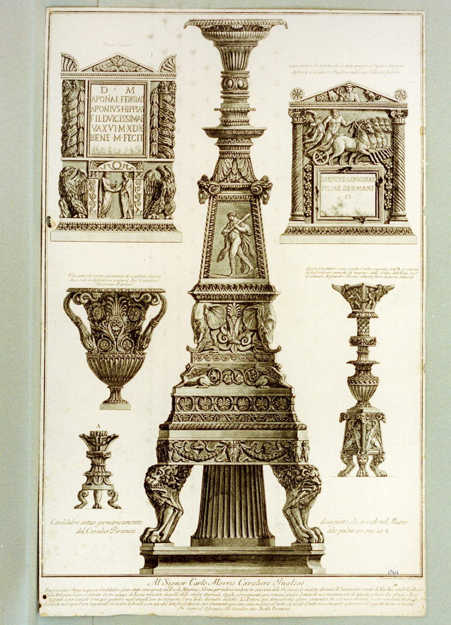 candelabre (stampa) di Piranesi Giovanni Battista (sec. XVIII)