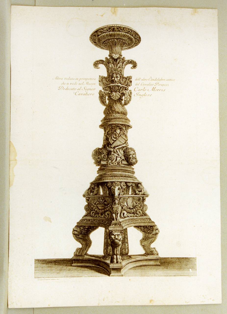 candelabro (stampa) di Piranesi Giovanni Battista (sec. XVIII)