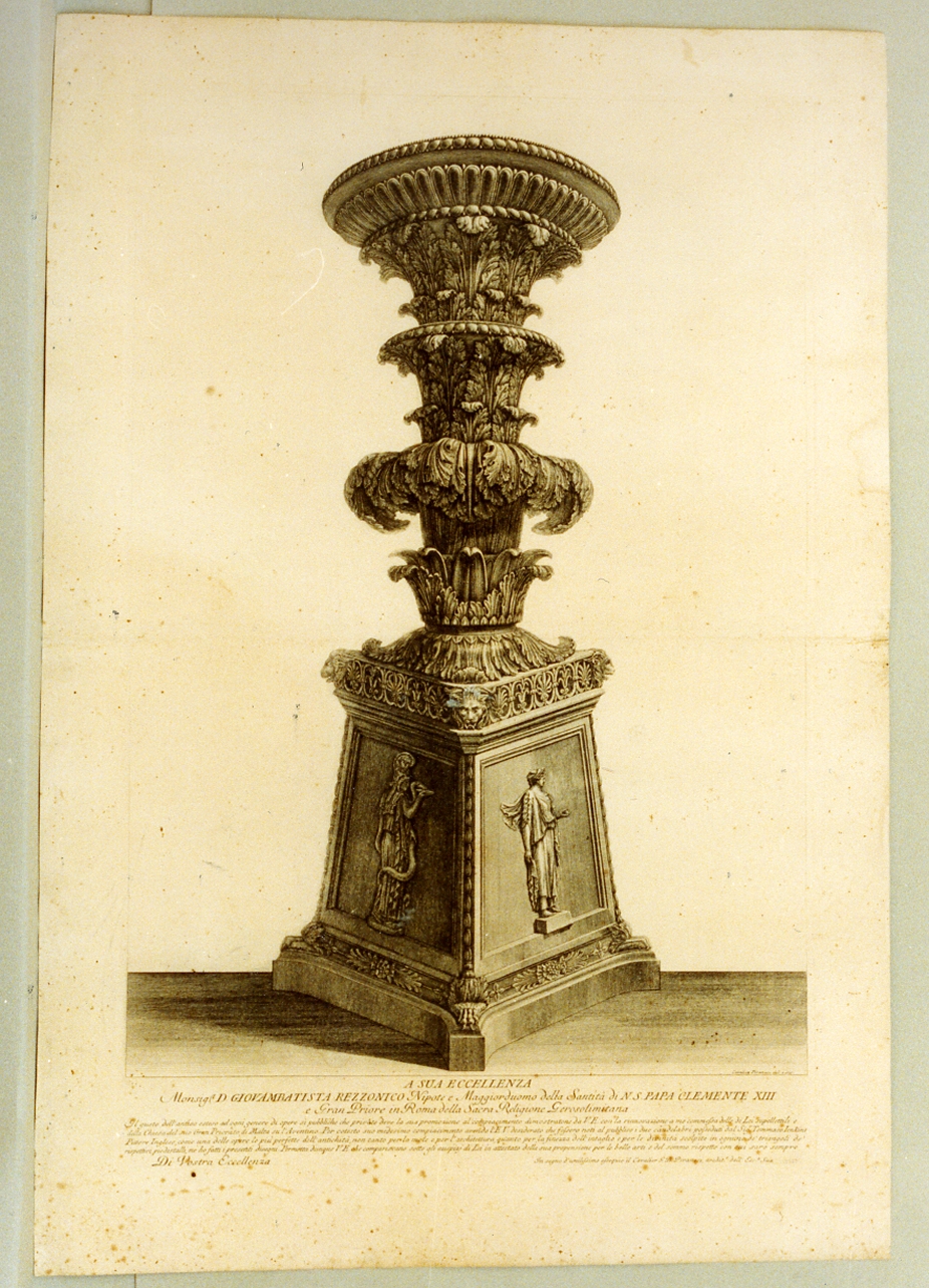 candelabro antico (stampa) di Piranesi Giovanni Battista (sec. XVIII)