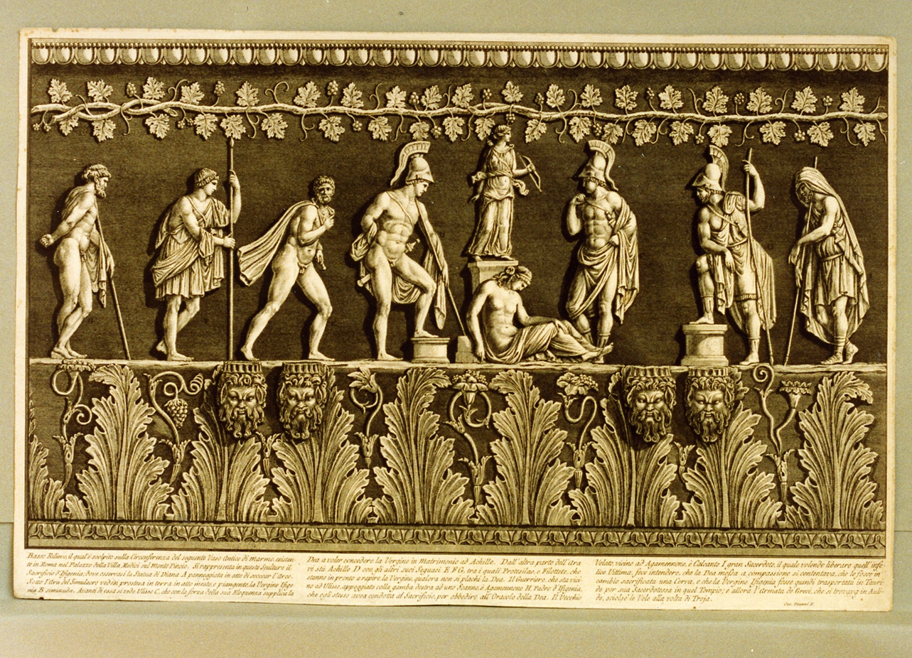 bassorilievo con figure (stampa) di Piranesi Giovanni Battista (sec. XVIII)