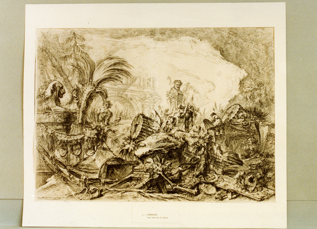 capriccio (stampa tagliata) di Piranesi Giovanni Battista (sec. XVIII)