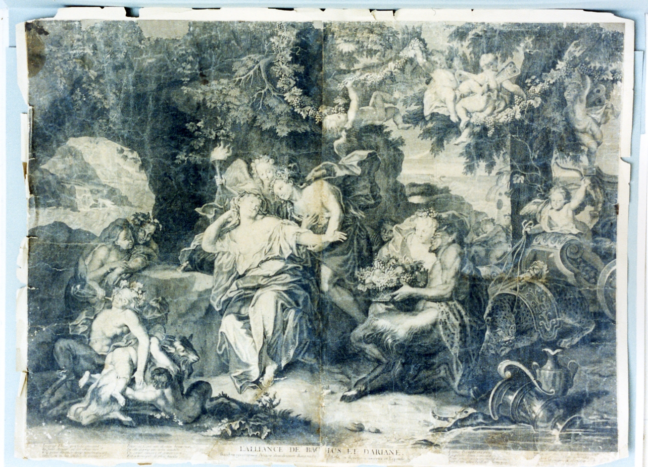 Bacco e Arianna (stampa) di Coypel Antoine (fine sec. XVII)