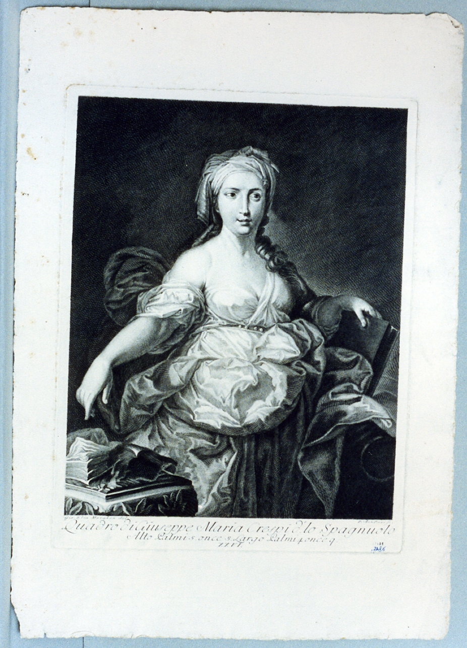ritratto di donna (stampa) di Crespi Giuseppe Maria detto Spagnolo, Morghen Giovanni Elia (sec. XVIII)