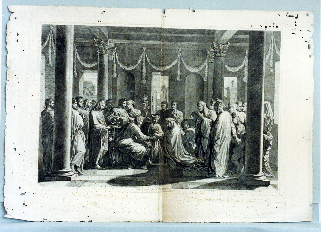 Sposalizio di Maria Vergine (stampa) di Pesne Jean (secc. XVII/ XVIII)