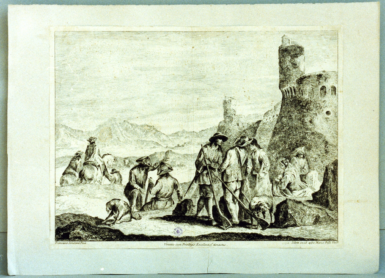 paesaggio (stampa) di Simonini Francesco (sec. XVIII)