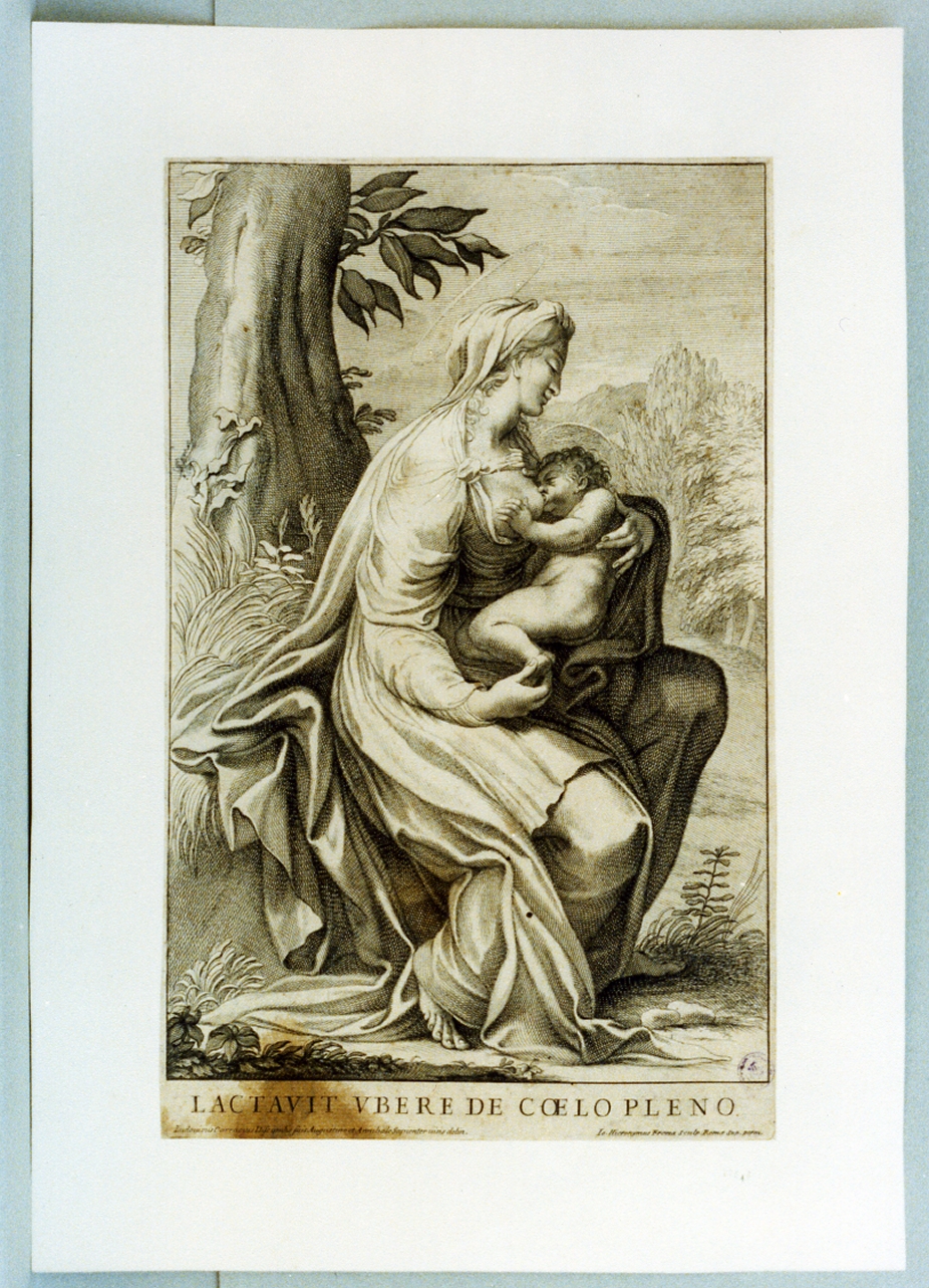 Madonna del latte (stampa) - ambito italiano (sec. XVIII)