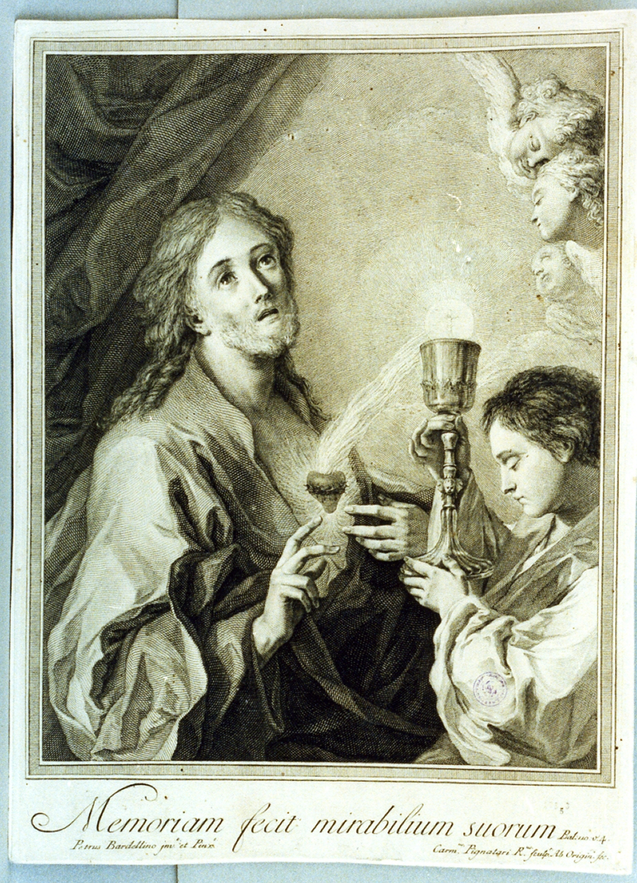 Eucaristia (stampa) di Pignataro Carmine (sec. XVIII)