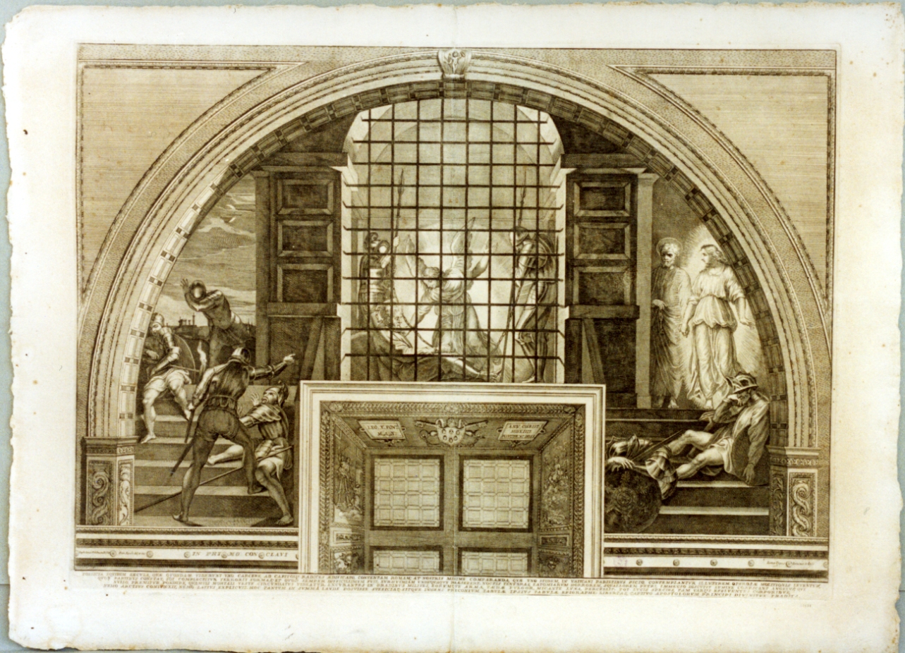 San Pietro in carcere (stampa) di Aquila Francesco Faraone (sec. XVIII)