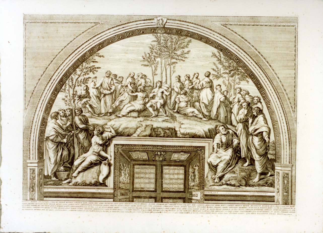 Parnaso (stampa) di Aquila Francesco Faraone (sec. XVIII)