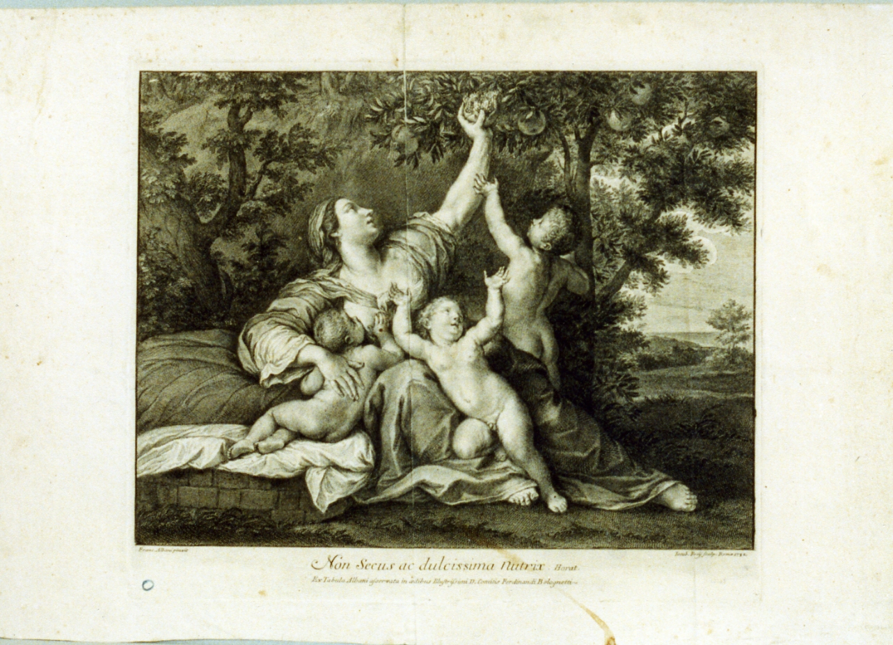 figura femminile (stampa tagliata) di Frey Jakob (sec. XVIII)